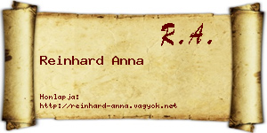 Reinhard Anna névjegykártya
